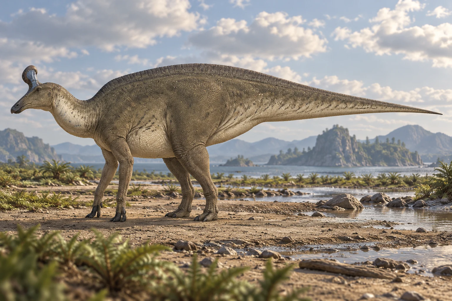 Adynomosaurus — AI artistic reconstruction following the credited complete-body reference