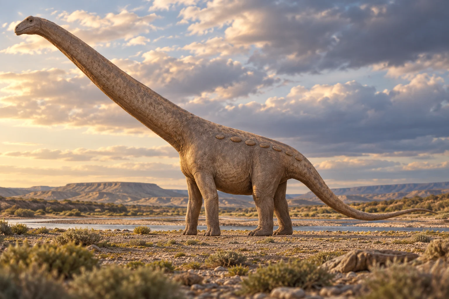 Aeolosaurus — AI artistic reconstruction following the credited complete-body reference