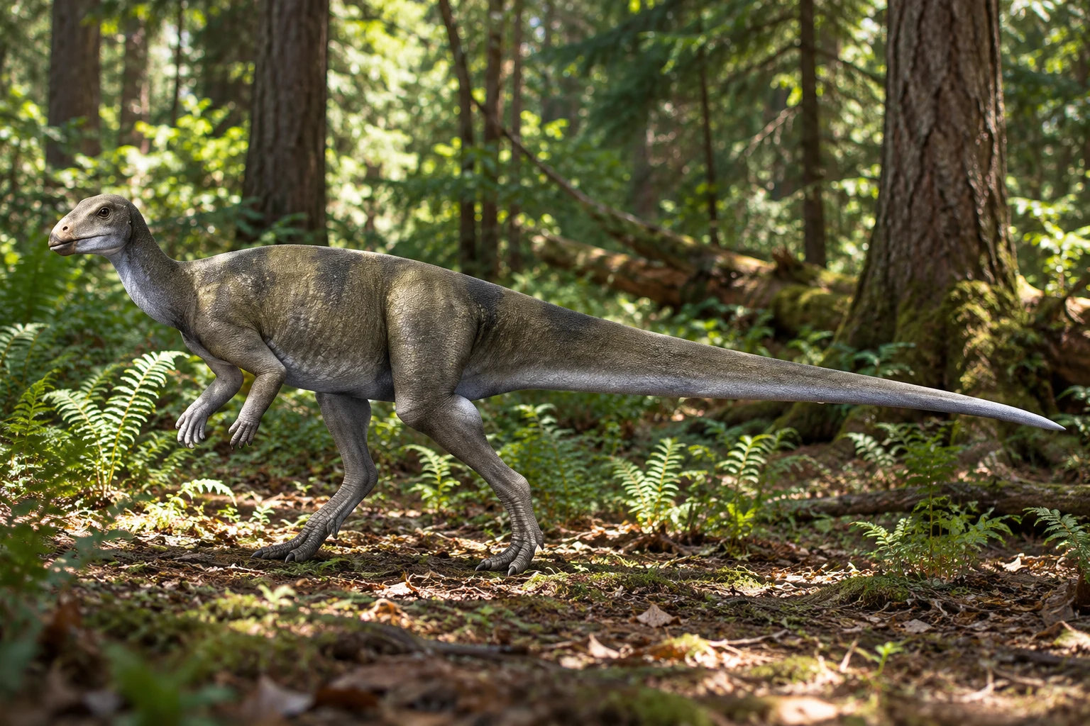 Albertadromeus — AI artistic reconstruction following the credited complete-body reference
