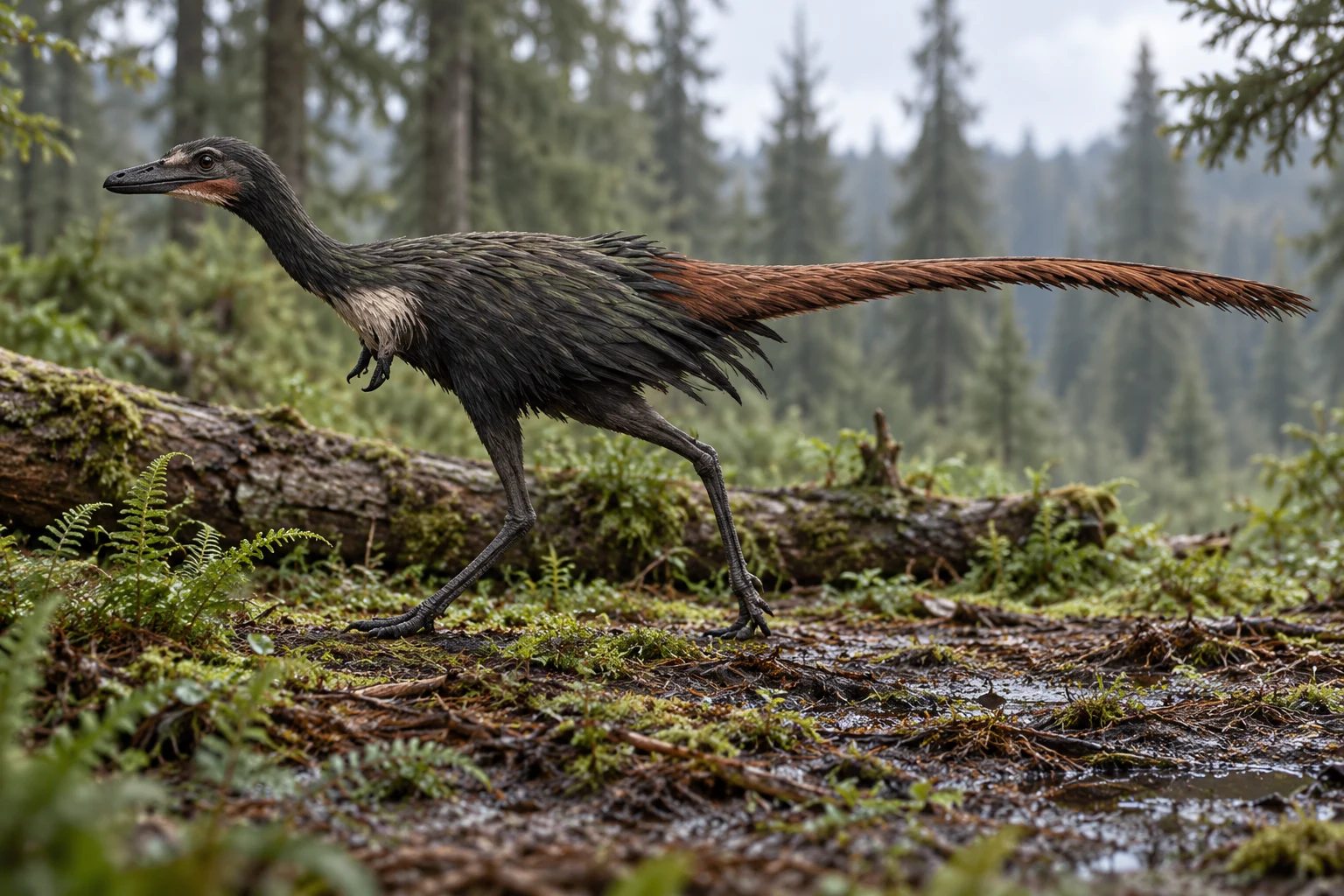 Albertonykus — AI artistic reconstruction following the credited complete-body reference