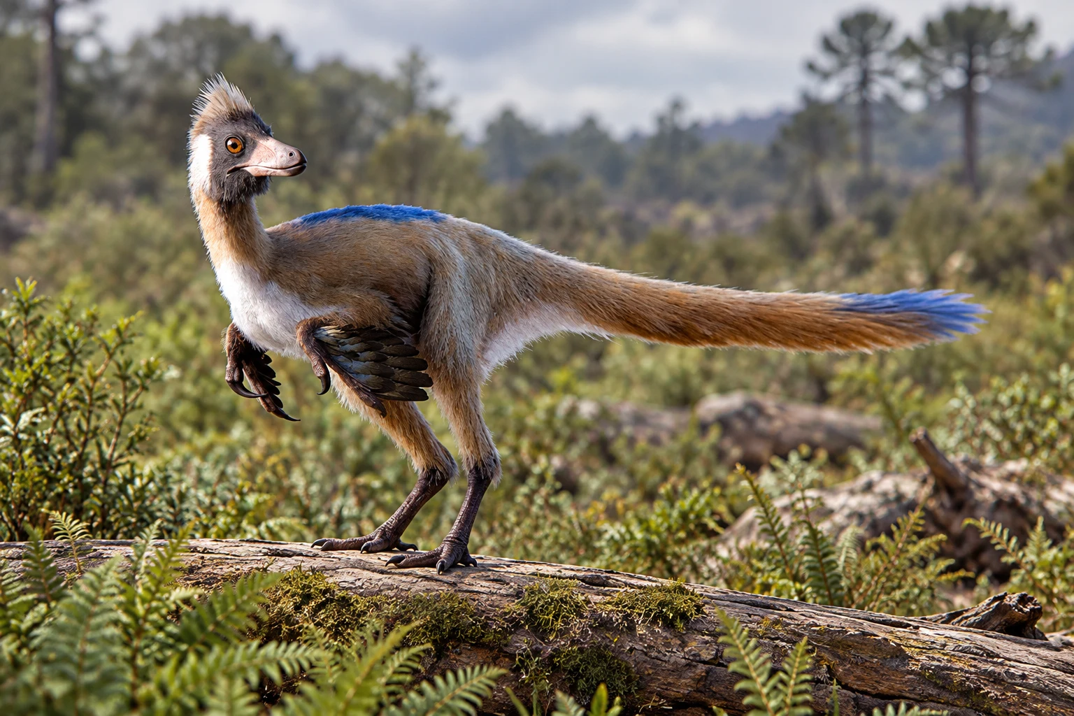 Alnashetri — AI artistic reconstruction following the credited complete-body reference