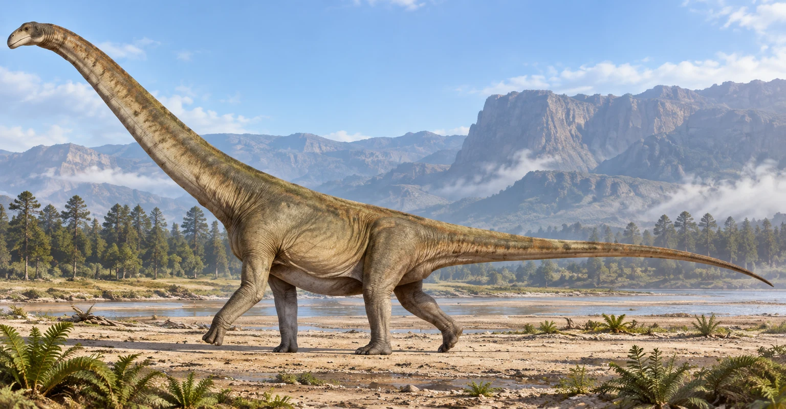 Andesaurus — AI artistic reconstruction following the credited complete-body reference
