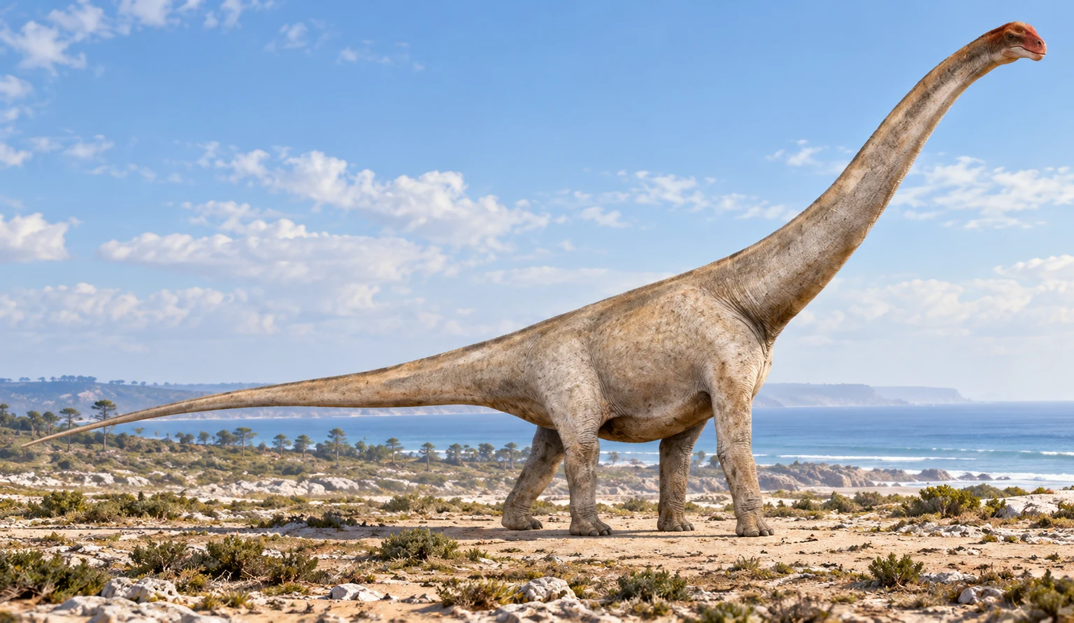 Angolatitan — AI artistic reconstruction following the credited complete-body reference
