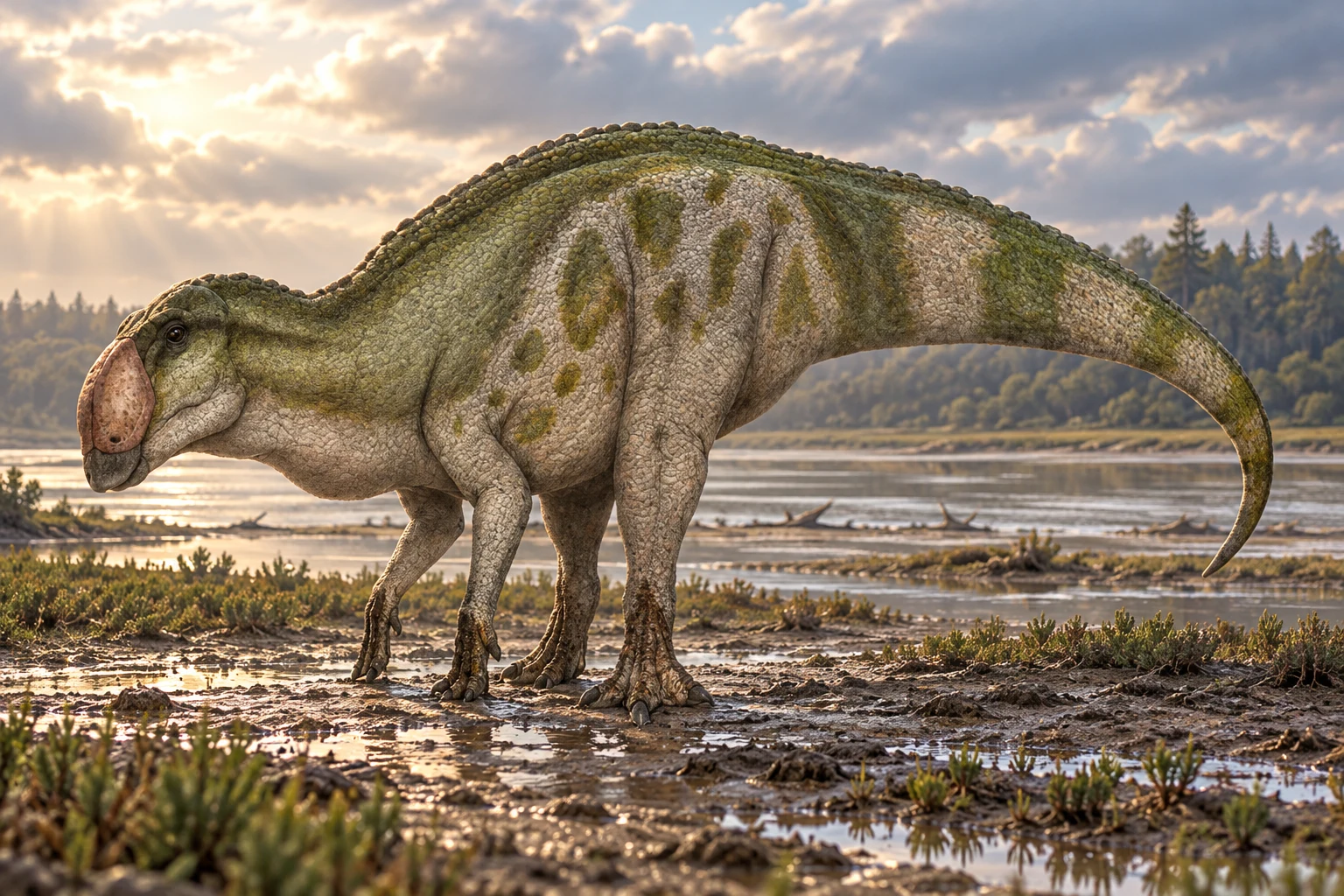 Aquilarhinus — AI artistic reconstruction following the credited complete-body reference