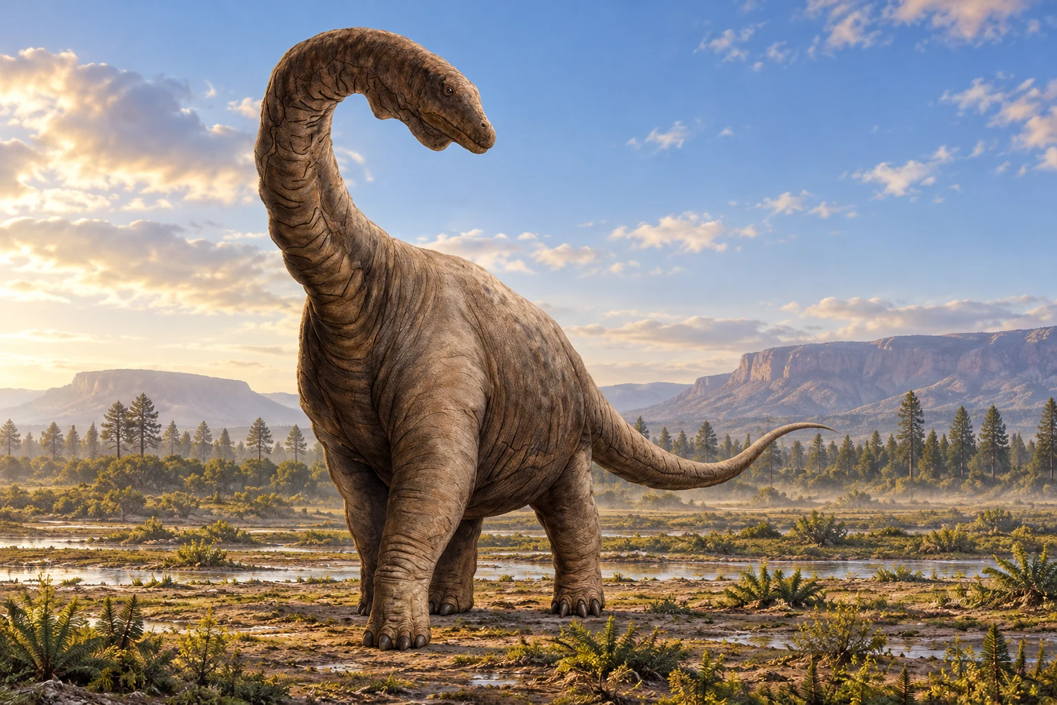 Argyrosaurus — AI artistic reconstruction following the credited complete-body reference