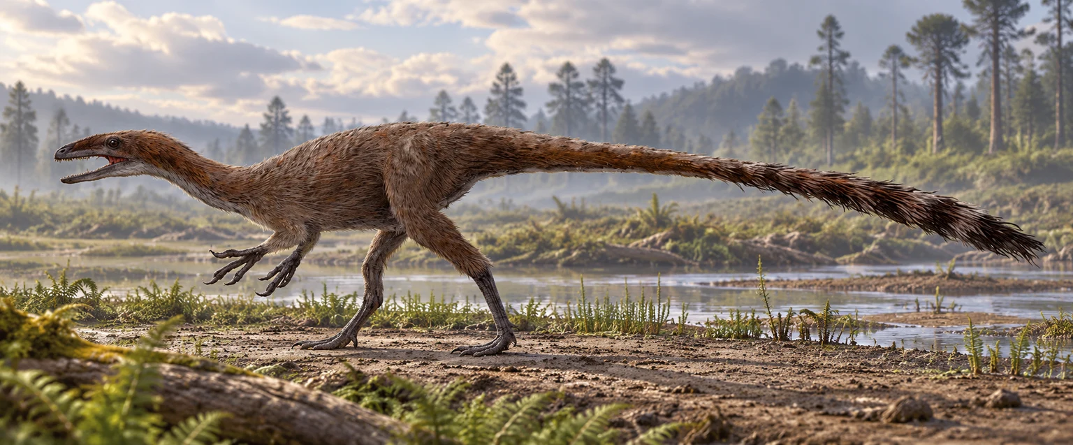 Aristosuchus — AI artistic reconstruction following the credited complete-body reference