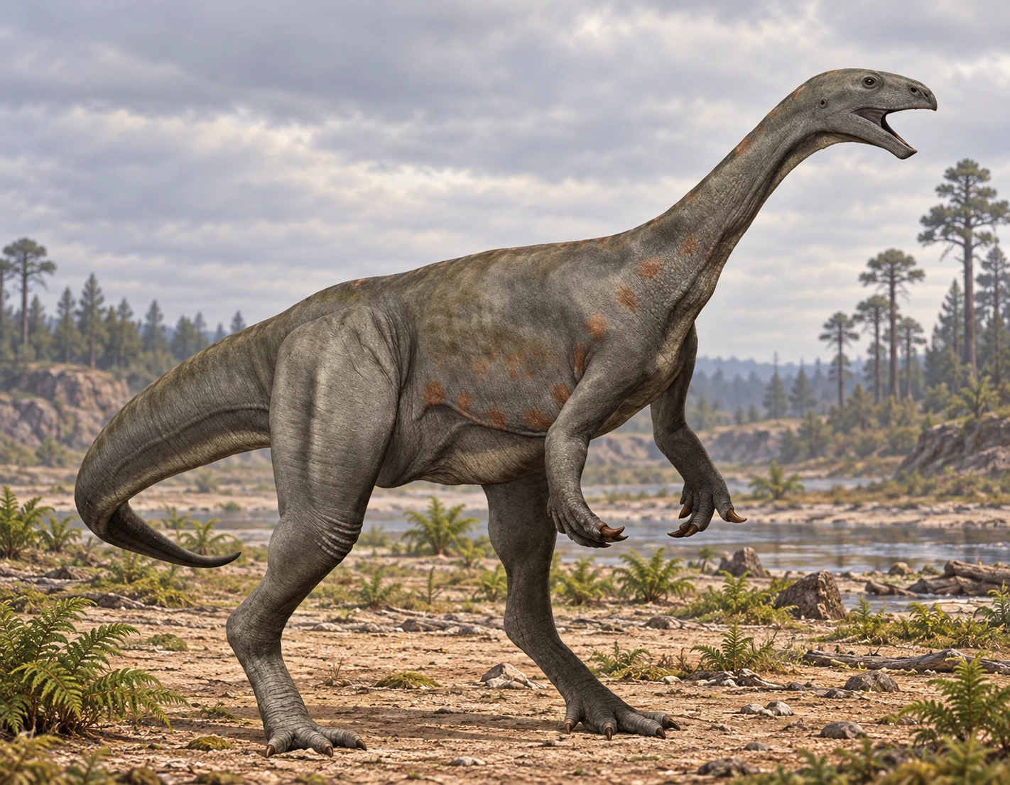 Asylosaurus — AI artistic reconstruction following the credited complete-body reference