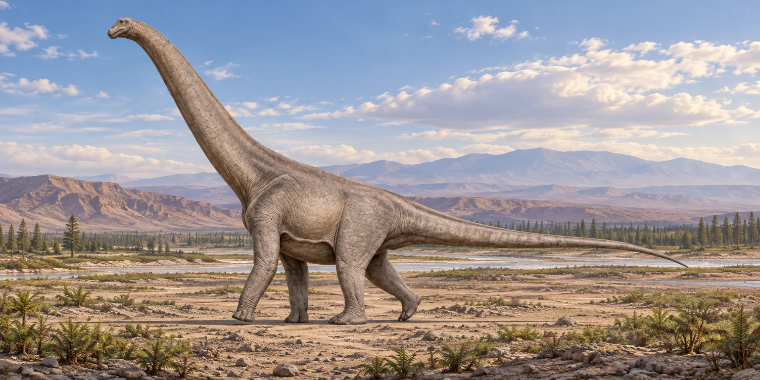 Atacamatitan — AI artistic reconstruction following the credited complete-body reference