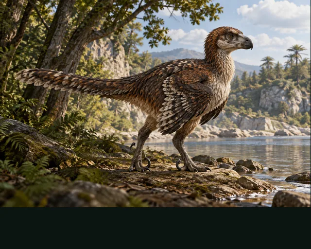 Balaur in a prehistoric landscape — AI-generated artistic interpretation