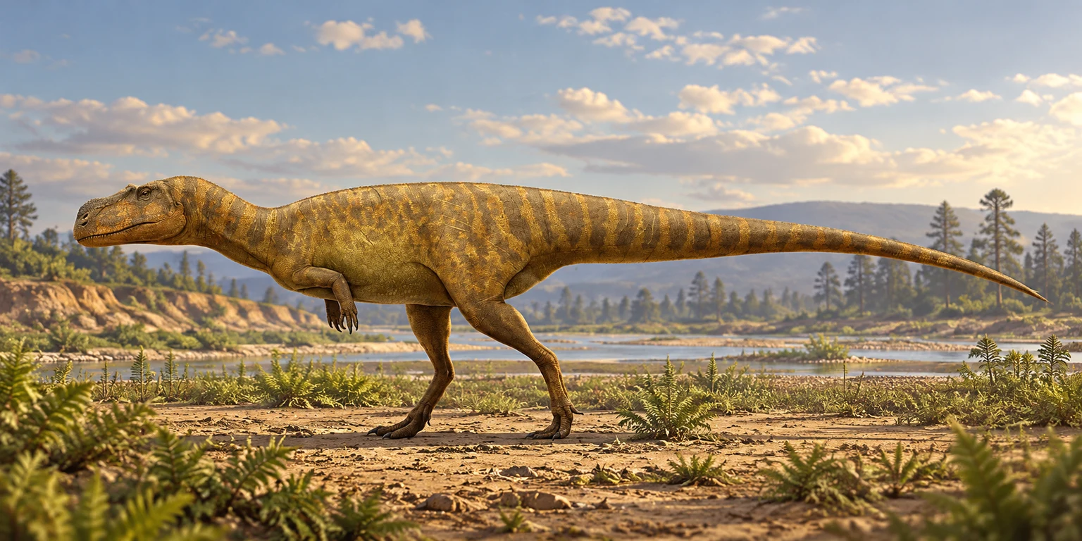 Berberosaurus — AI artistic reconstruction following the credited complete-body reference