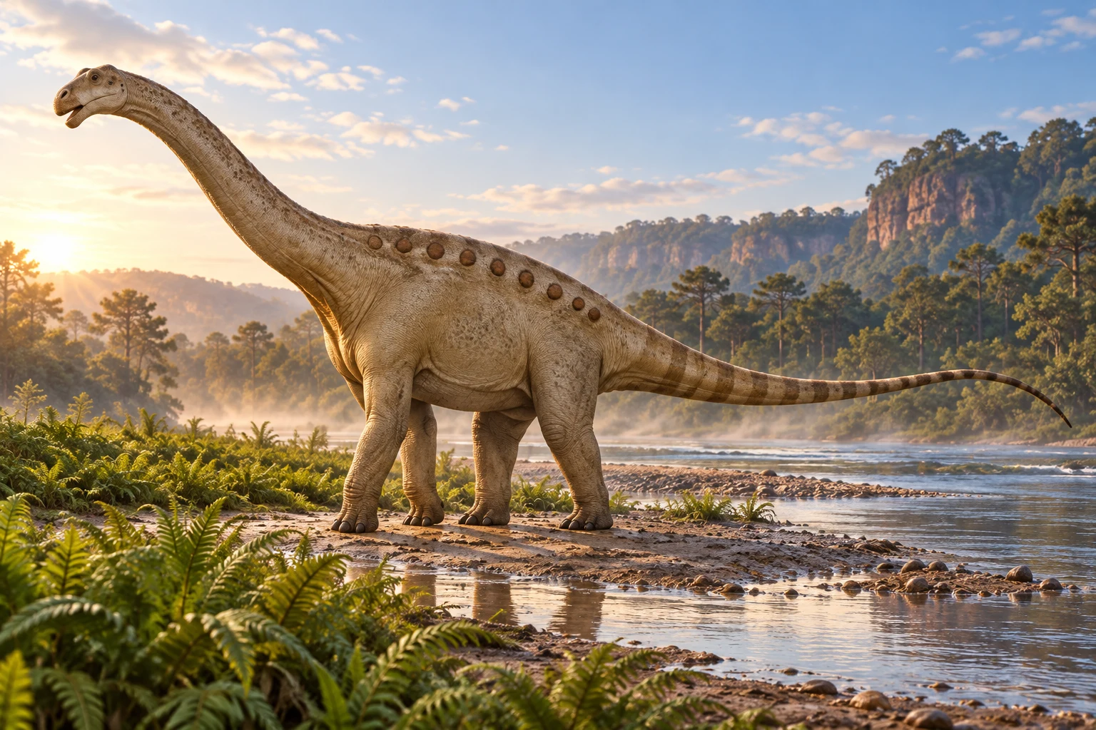 Brasilotitan — AI artistic reconstruction following the credited complete-body reference