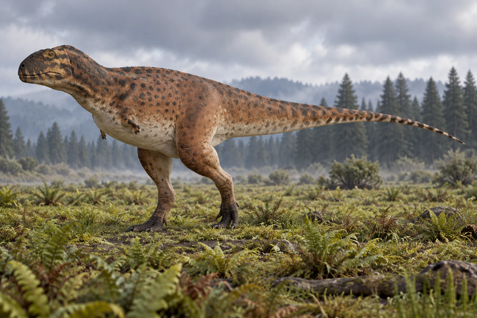 Caletodraco — AI artistic reconstruction following the credited complete-body reference