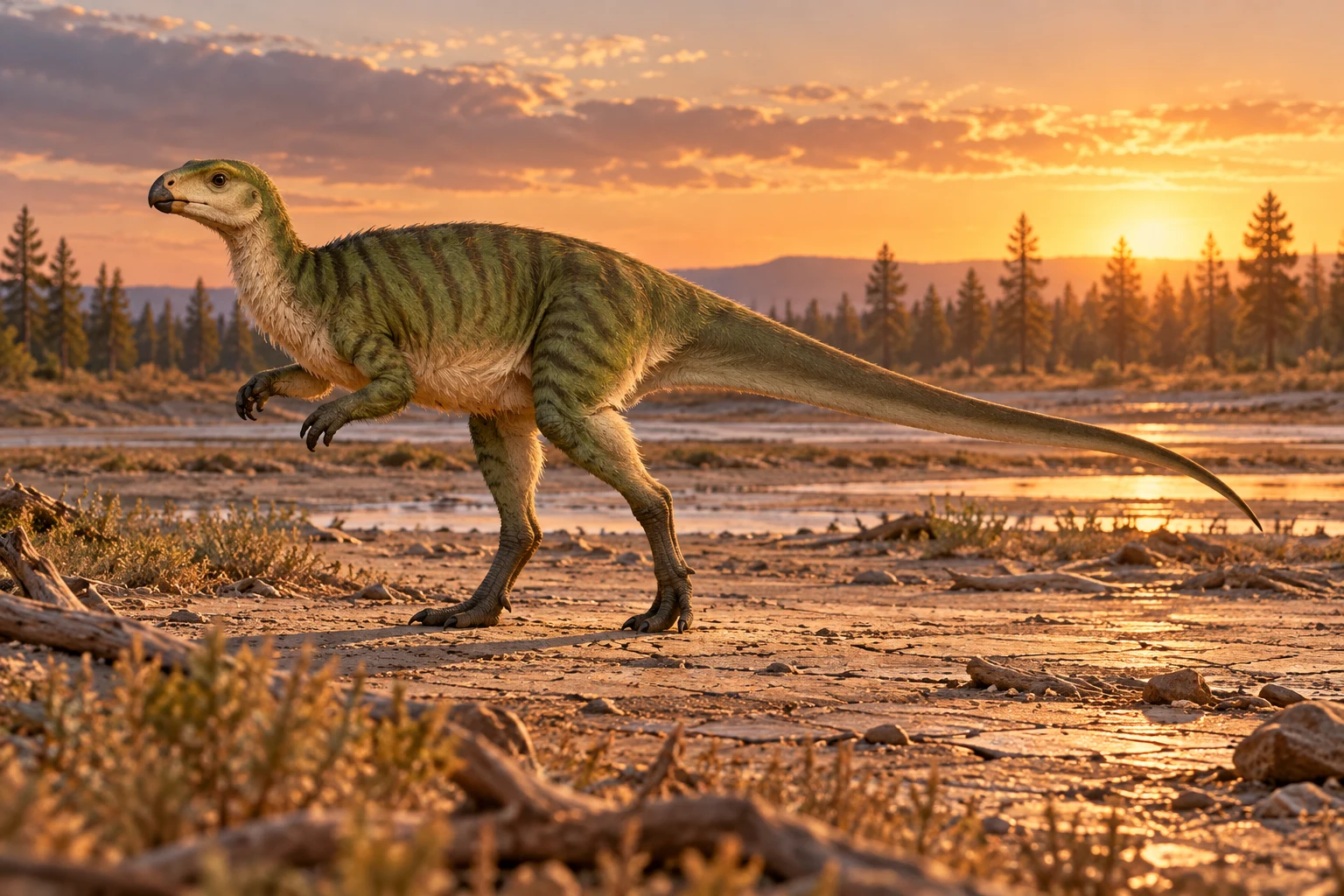 Changchunsaurus — AI artistic reconstruction following the credited complete-body reference