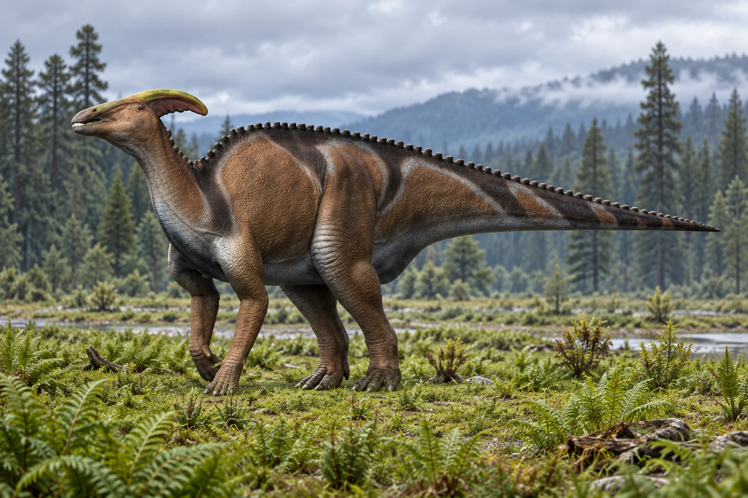 Charonosaurus — AI artistic reconstruction following the credited complete-body reference