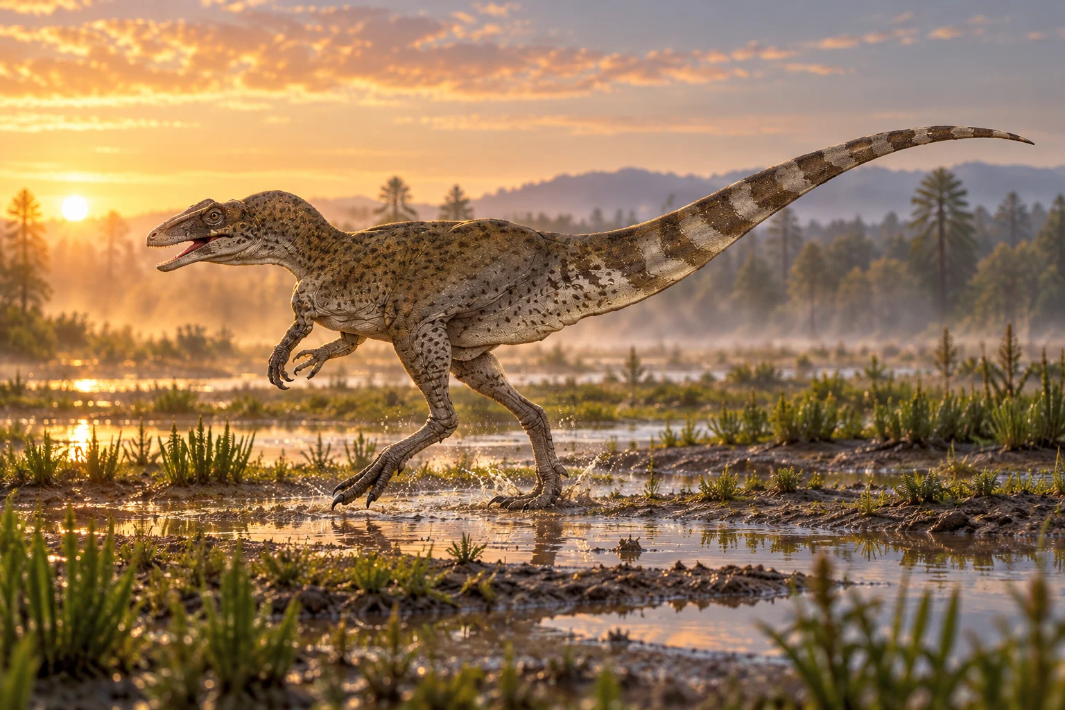 Chuandongocoelurus — AI artistic reconstruction following the credited complete-body reference