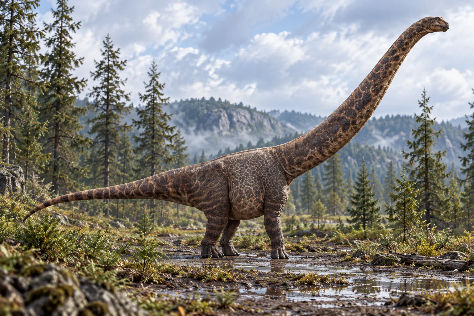 Chuanjiesaurus — AI artistic reconstruction following the credited complete-body reference