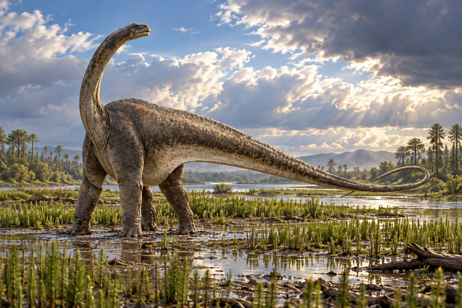 Datousaurus — AI artistic reconstruction following the credited complete-body reference