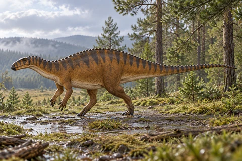 Draconyx — AI artistic reconstruction following the credited complete-body reference