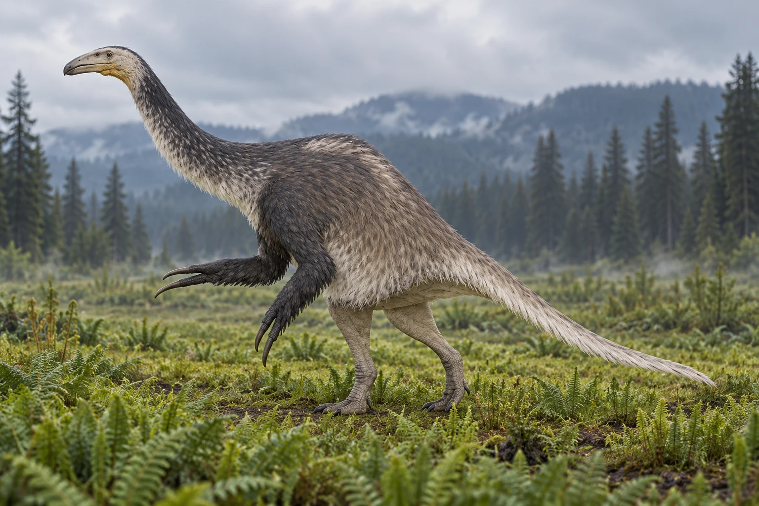 Duonychus — AI artistic reconstruction following the credited complete-body reference