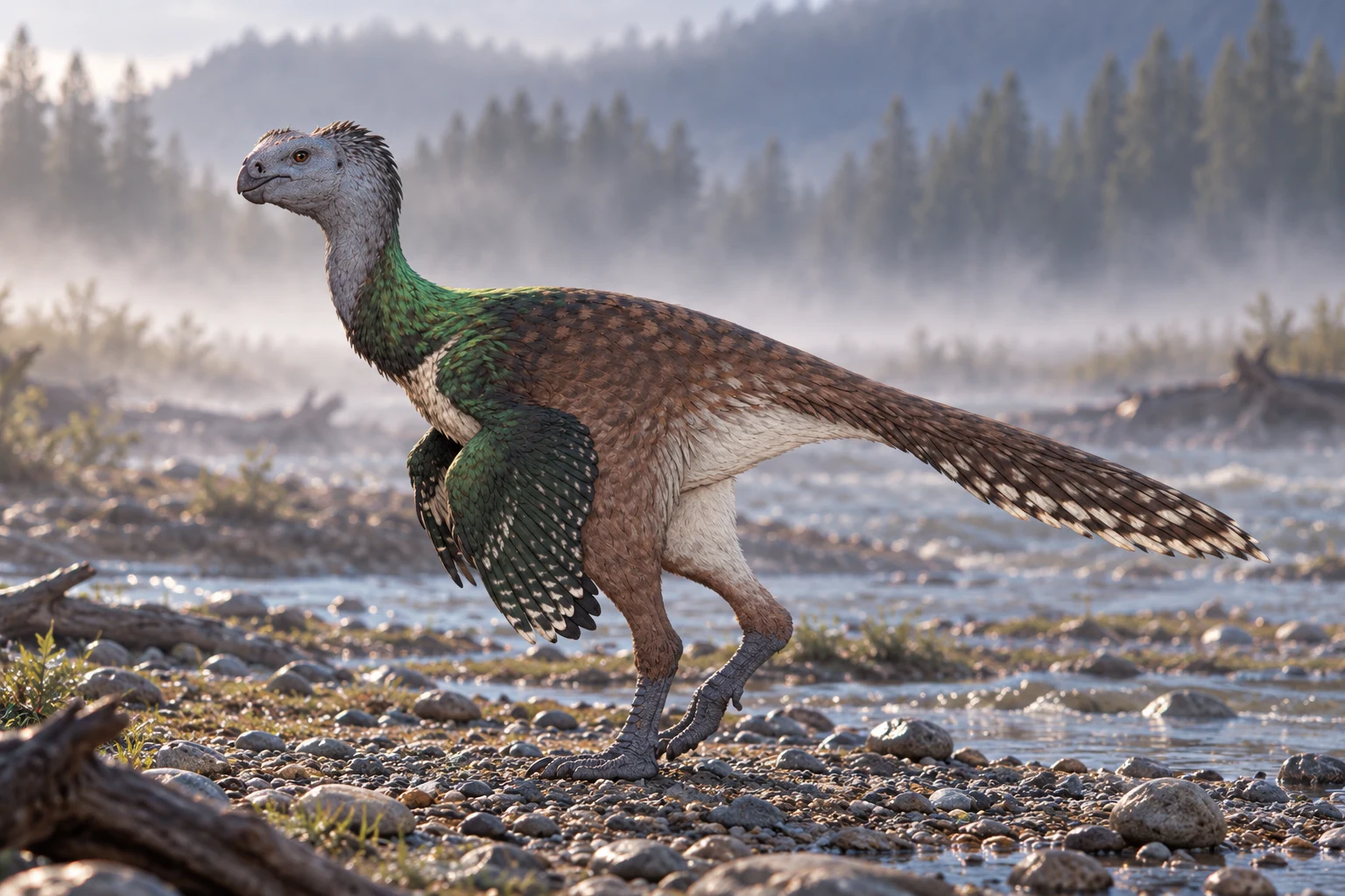 Eoneophron — AI artistic reconstruction following the credited complete-body reference