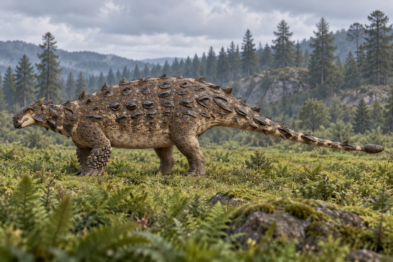 Eopinacosaurus — AI artistic reconstruction following the credited complete-body reference