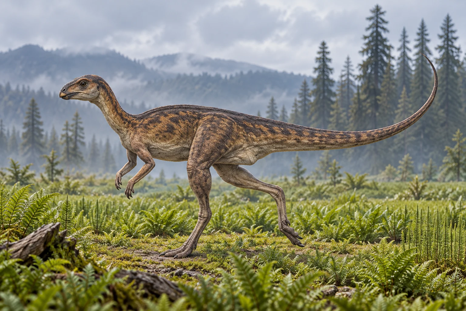 Gasparinisaura — AI artistic reconstruction following the credited complete-body reference