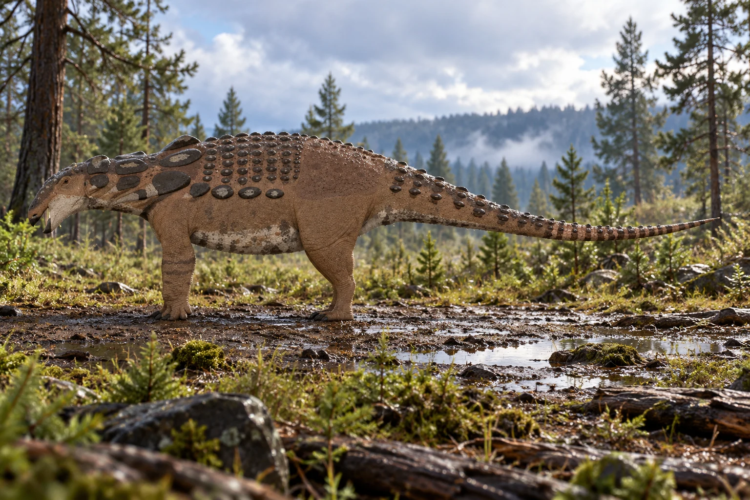 Glyptodontopelta — AI artistic reconstruction following the credited complete-body reference
