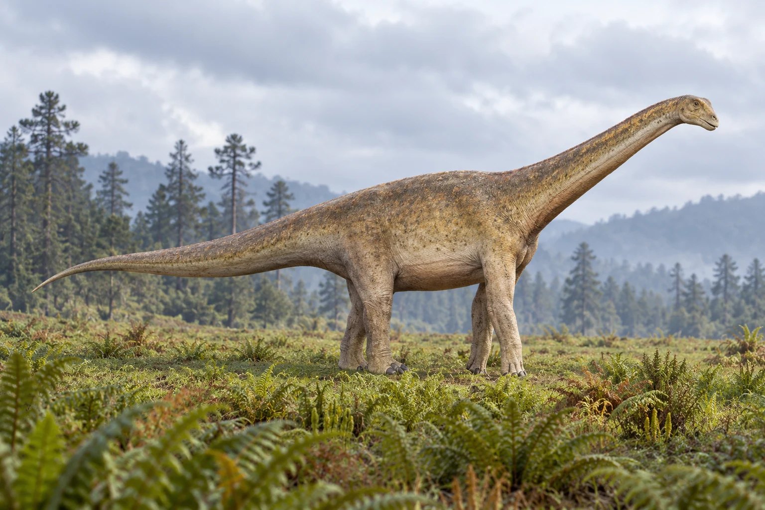Haestasaurus — AI artistic reconstruction following the credited complete-body reference