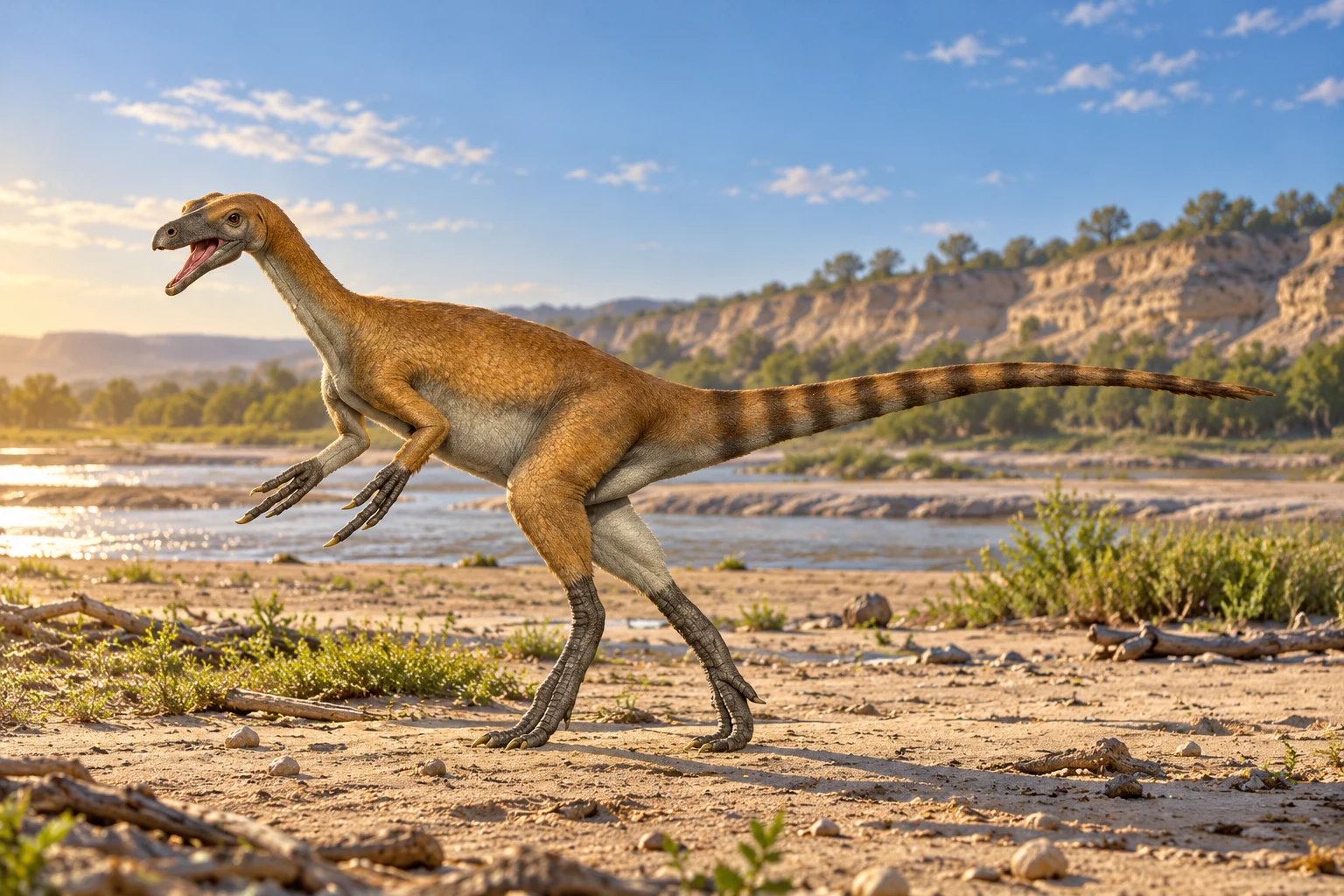 Haplocheirus — AI artistic reconstruction following the credited complete-body reference