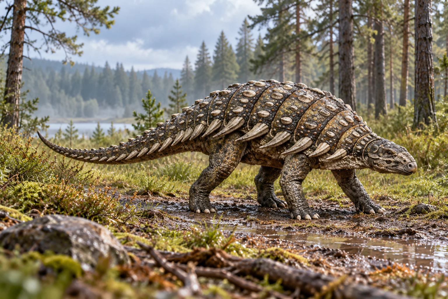 Hylaeosaurus — AI artistic reconstruction following the credited complete-body reference