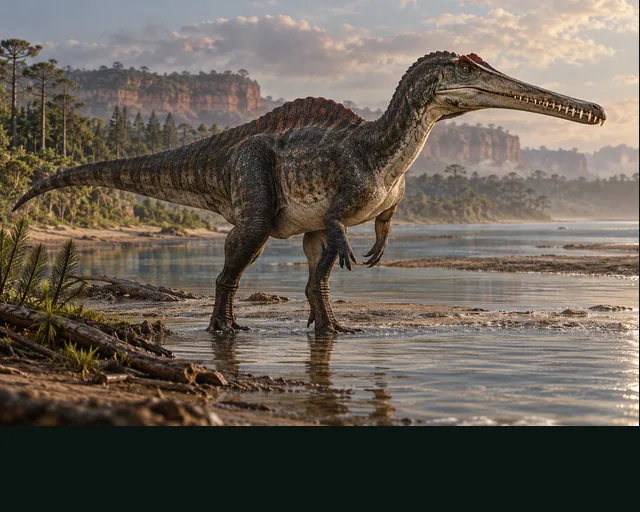 Irritator in a prehistoric landscape — AI-generated artistic interpretation