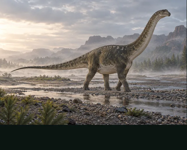 Jobaria in a prehistoric landscape — AI-generated artistic interpretation