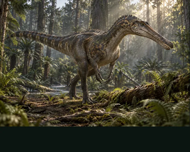 Oxalaia in a prehistoric landscape — AI-generated artistic interpretation