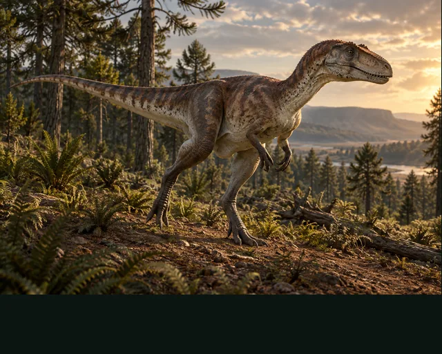 Piatnitzkysaurus in a prehistoric landscape — AI-generated artistic interpretation